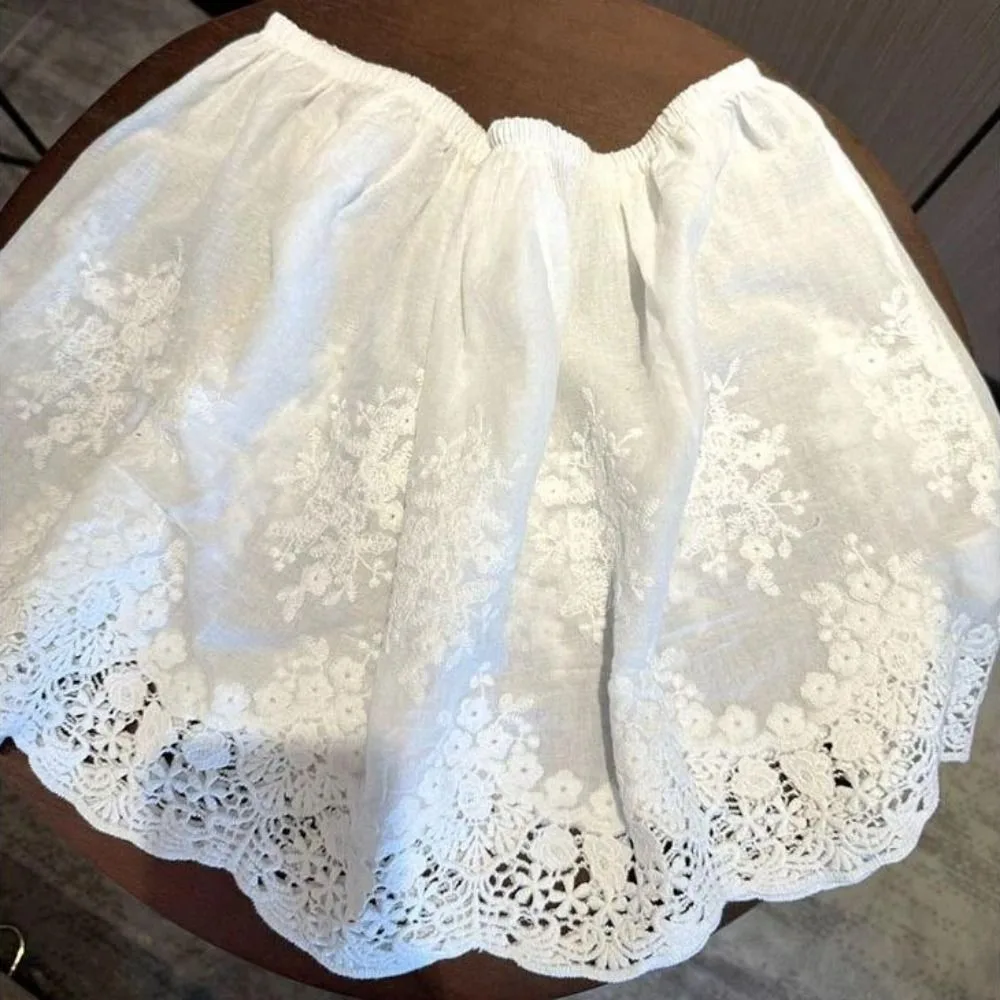 Fashion High Waist Lace Underskirt Slips Flower Short Safety Skirt Petticoat Embroidery Lining Petticoat Women Female image 3