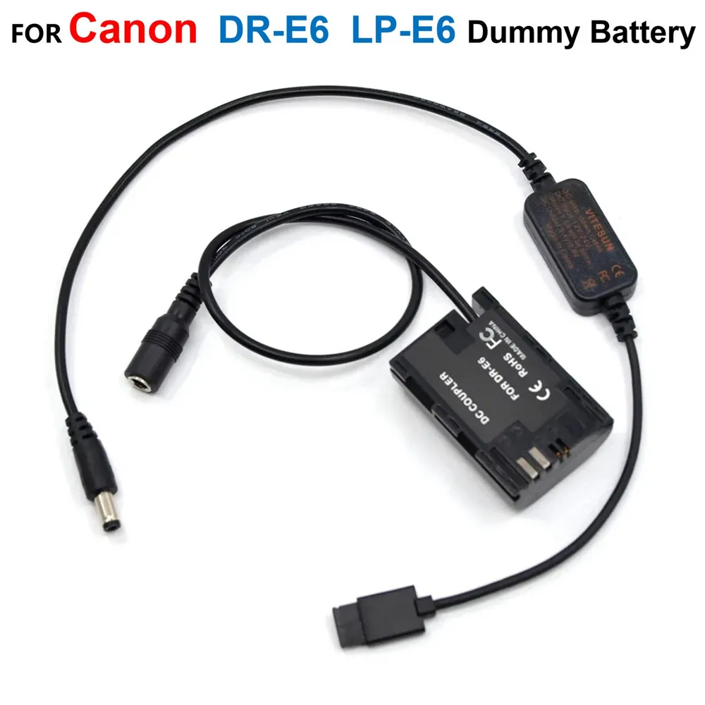 

DJI Ronin-S To Supply Power+DR-E6 LP-E6 Dummy Battery Full Decode Adapter Cable For Canon EOS 60Da 70D 80D 5DS Mark IV 5D4 5D3