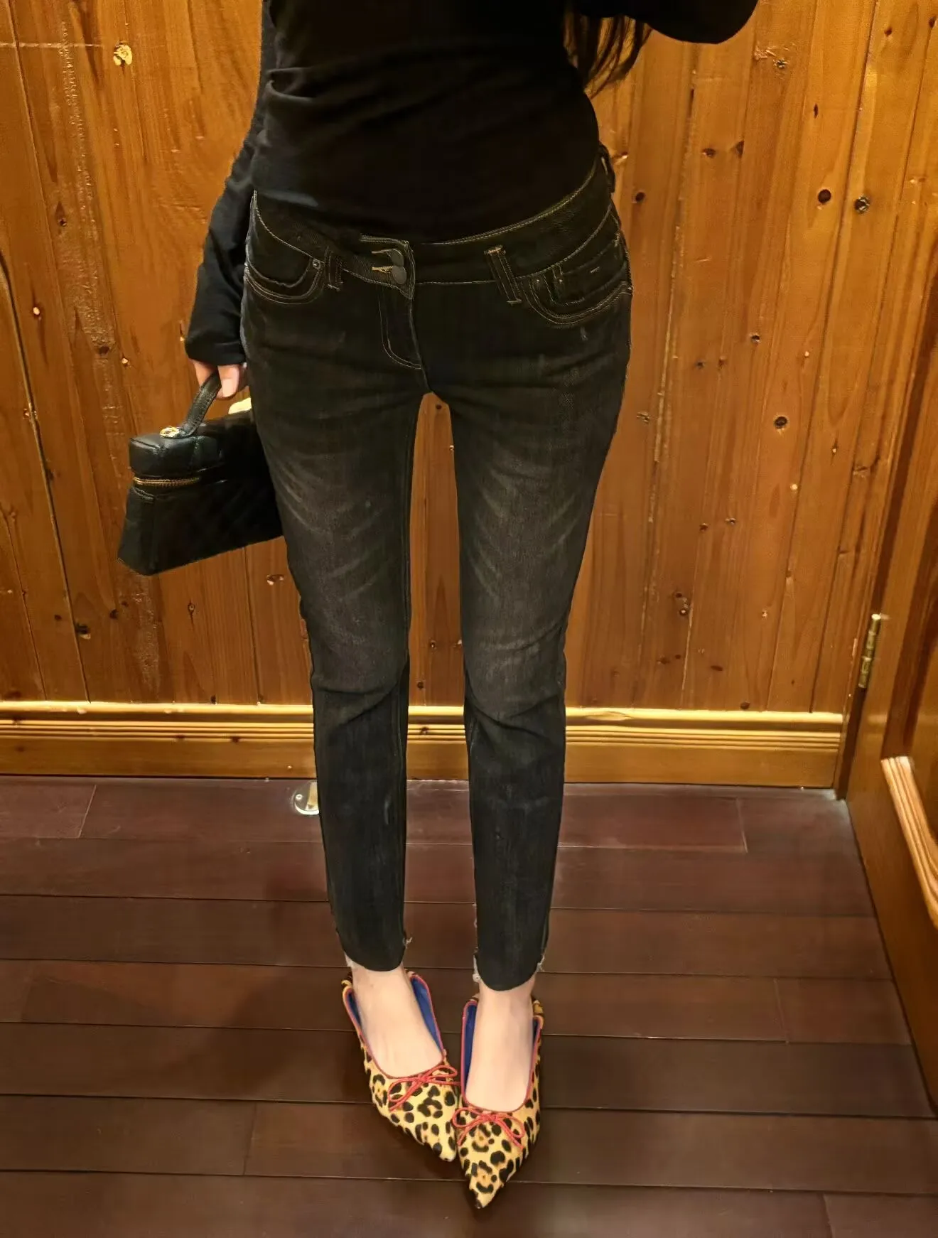 

Женские джинсы-скинни Bla из эластичного хлопка, мягкие, в стиле ретро, с высокой талией, стрейч, длина 7/8