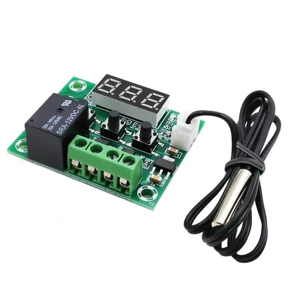 Temperature Controller Module With Case, XH W1209 LED Display Digital Thermostat Module With Waterproof NTC Probe -50~110℃