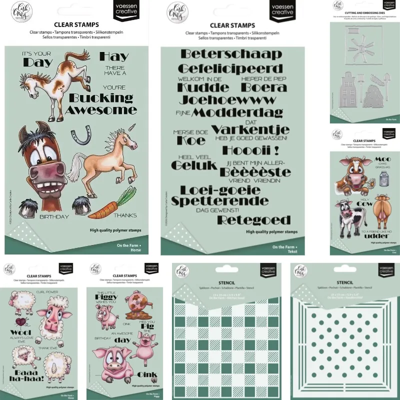 Nieuwe kerstballen kippen teksten rendier ster winter metalen snijden sterven siliconen stempel plakboek stencil fotoalbum DIY papier