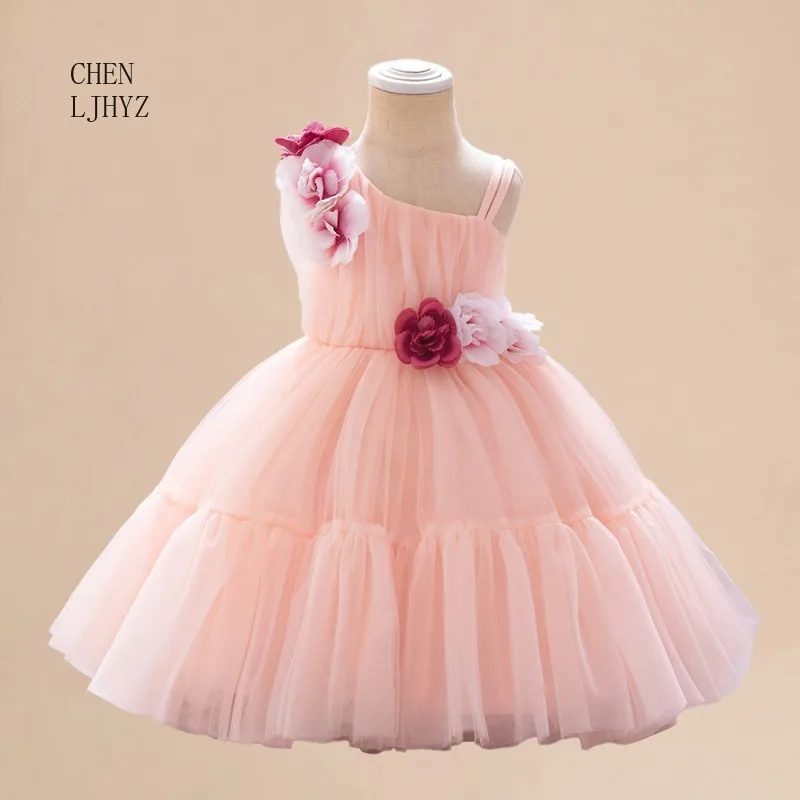 

Off shoulder dress, children's host dress, children's birthday party performance dress, dreamy princess dress