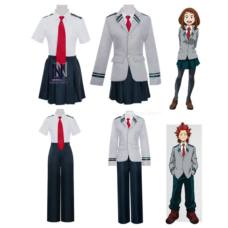

Anime My Hero Academia Cosplay Costume Set-Midoriya Izuku & Todoroki Shoto School Uniform, Wig,Unisex Halloween Role Play Outfit