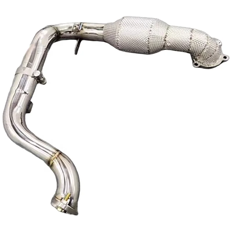 

Quality Downpipe For Mercedes-Benz A35 AMG W177 2.0T 2020-2023 Stainless Steel Heat Shield Exhaust Downpipe without catalyst