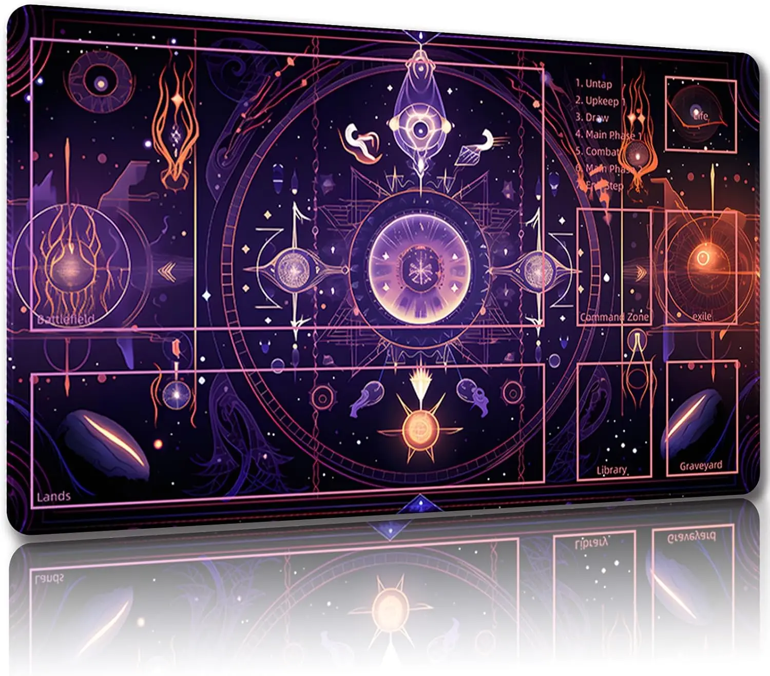 

Playmat for MTG With Free Storage Bags - 24 x 14 Inches Game Mat for TCG and Board Games, =(Magic Mat 36, With Zones)