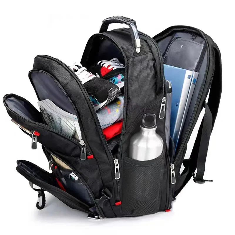 17 Inch Waterproof Laptop Backpack with USB Charging Anti-theft Travel School Bag for Men High Capacity Male Mochila