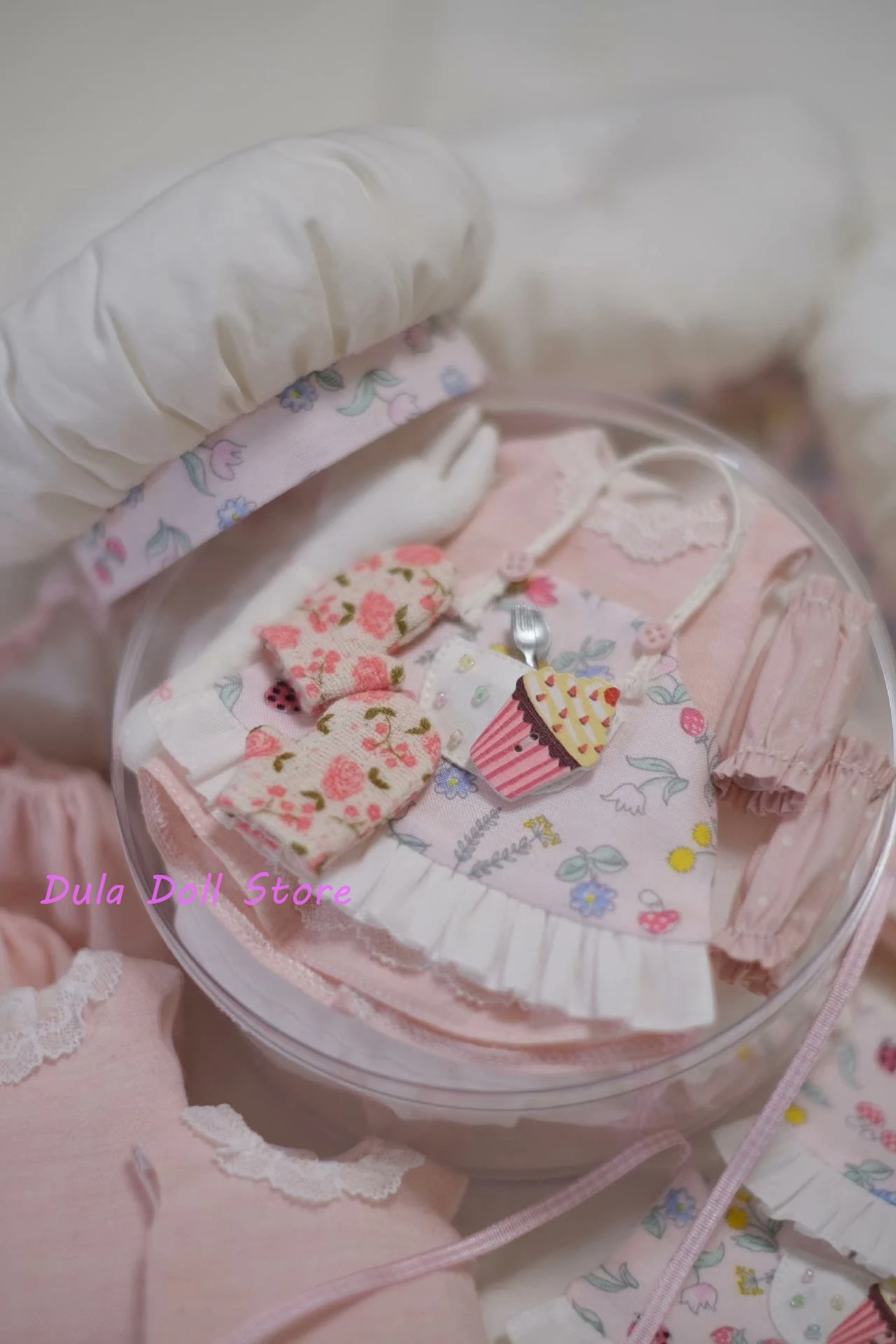 

Dula Doll Clothes Dress Pink Little Chef Suit for Blythe ob24 ob22 Azone Licca ICY JerryB 1/6 Bjd Doll