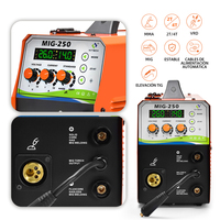 HITBOX MIG250 4 in 1 Inverter Welding Machine MMA/Gas Gasless MIG/TIG 2T 4T 110V/220V IGBT Semi-Automatic Synergy Welder Tool