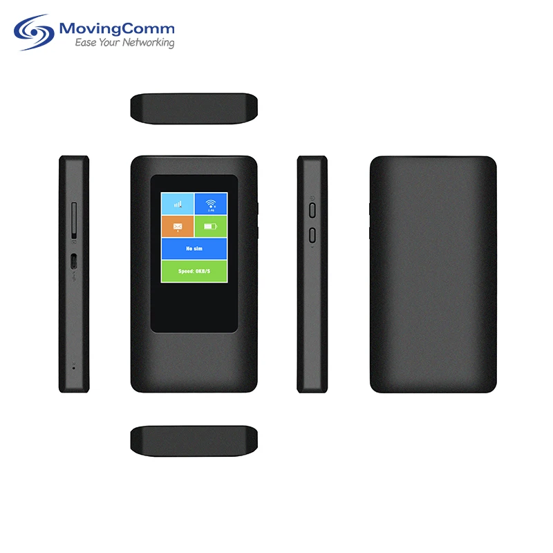 โมเด็มฮอตสปอตพกพาขนาดเล็กสำหรับใช้งานกลางแจ้ง รองรับ 5G NR Wifi 6 ไร้สาย 4G Lte Mifis Router แบบดูอัลแบนด์ Wifi 4G 5G Router