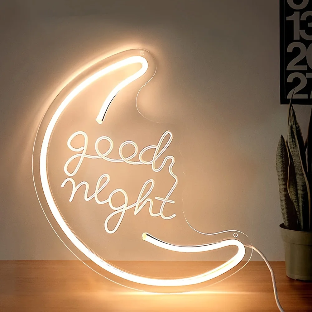 

Good Night Neon Light, 5V USB Power Supply with Dimmable Switch, Bedroom Party Restaurant Bar Hotel Casual Decoration