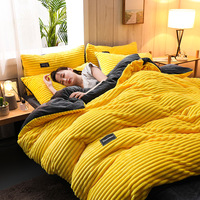 Winter Warm 3pcs Bedding sets Double bed Quilt Cover Thick double-sided velvet king Twin queen size duvet cover with pillowscase