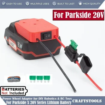 14AWG akülü araba adaptörü Lidl Parkside X20V takım lityum pil güç konektörü DIY w/anahtarı