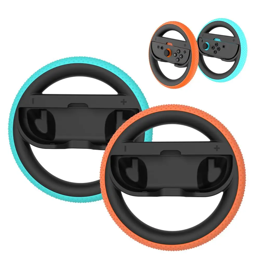 For Switch 2 Joy Con Controller 2PCS Steering Wheel Switch Joycon 2 Racing Wheel Hand Grip For Mario Kart World 8 Deluxe G0G8