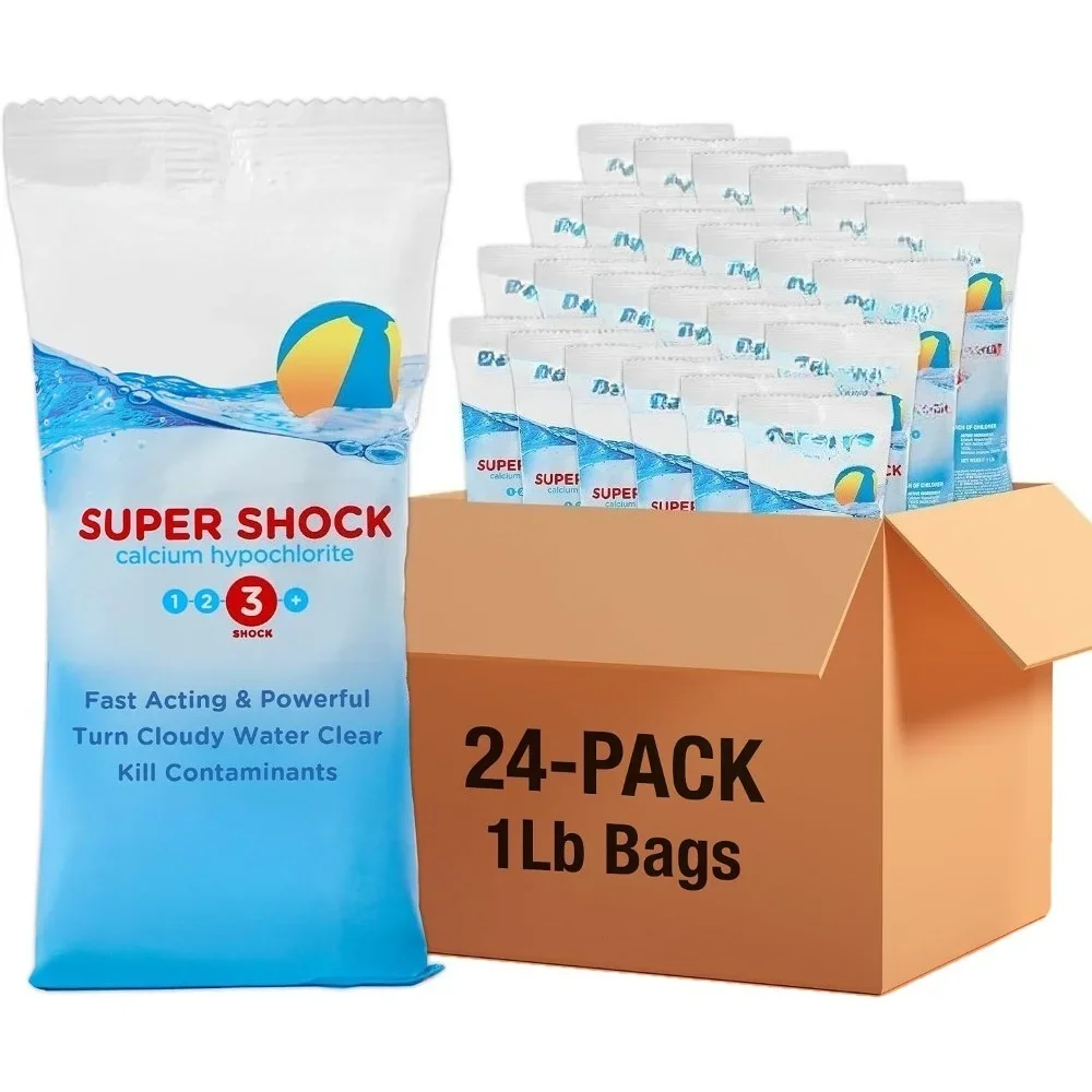 Nueva Oferta, Envío en EE. UU., Super Pool Shock | Cloro de Grado Profesional, de Disolución Rápida y Acción Rápida, 68% Cal-Hipo Granular para Piscinas