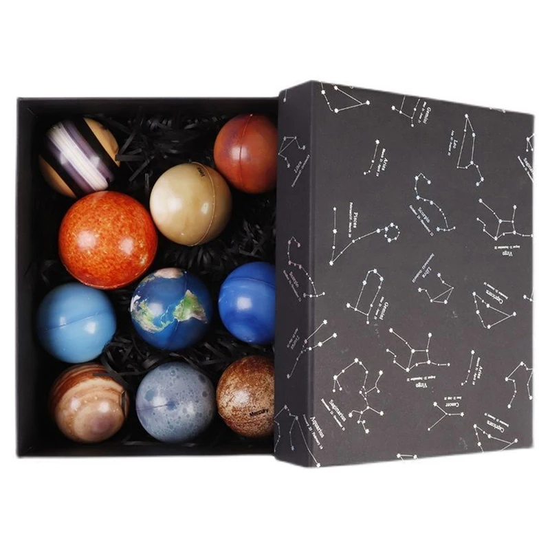 1Pc 6.3Cm Solide Elastische Bal Planeet Zonnestelsel Kinderen Puzzel Vroege Educatie Decompressie Speelgoed