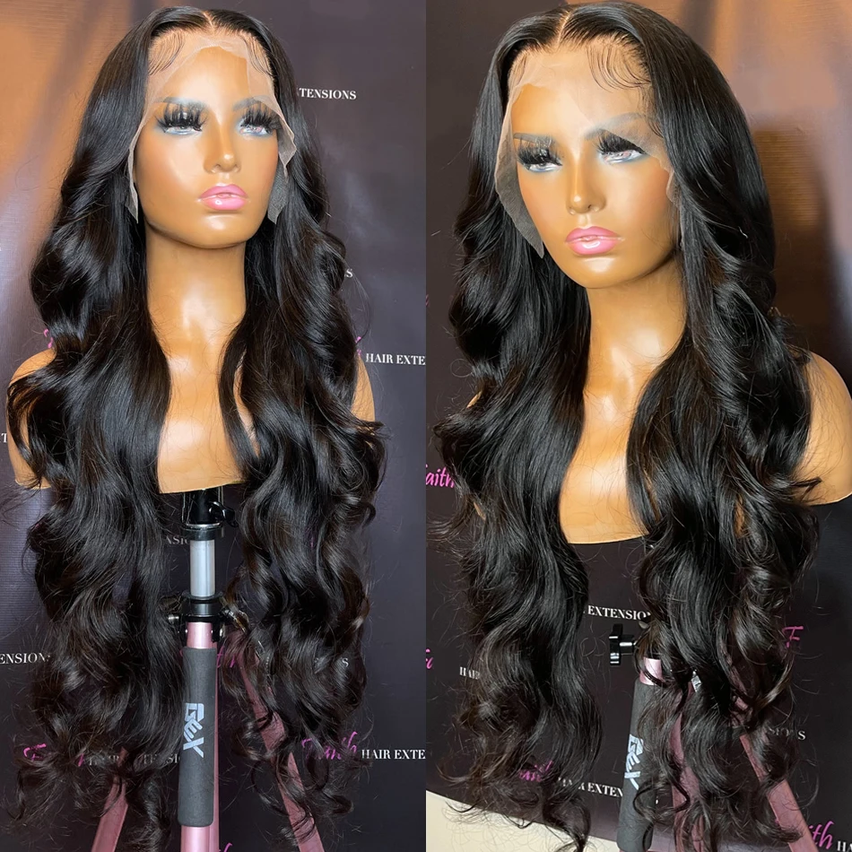 Body Wave 30 32 Inch 13x6 Lace Front Human Hair Wigs Pre Plucked Brazilian 13x4 Frontal Wig For Black Women HD Transparent Lace