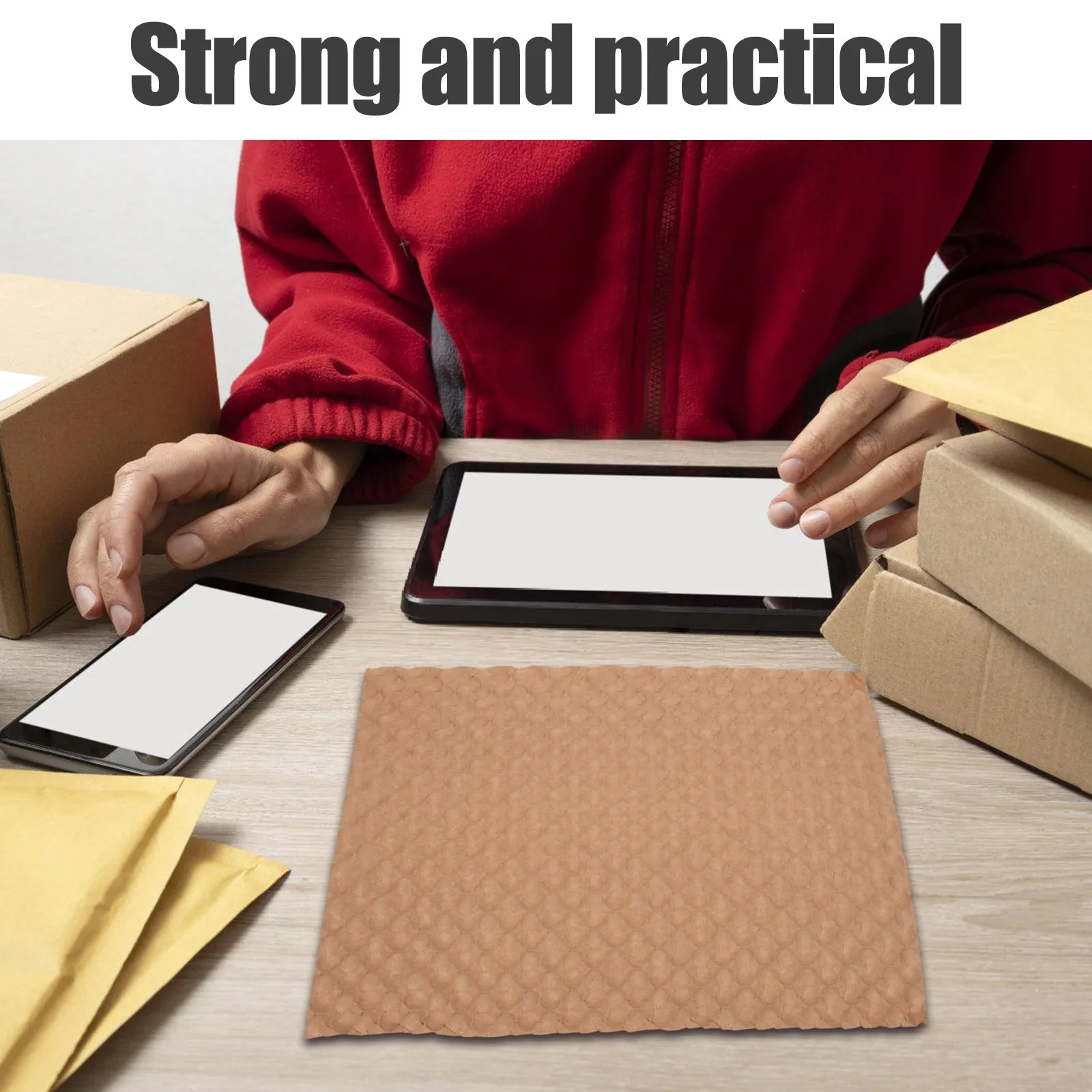 50Sheets Honeycomb Packing Paper Cushioning Wrap Bubble Protective Packaging Material for Shipping Delicate Items Moving Gift view 3