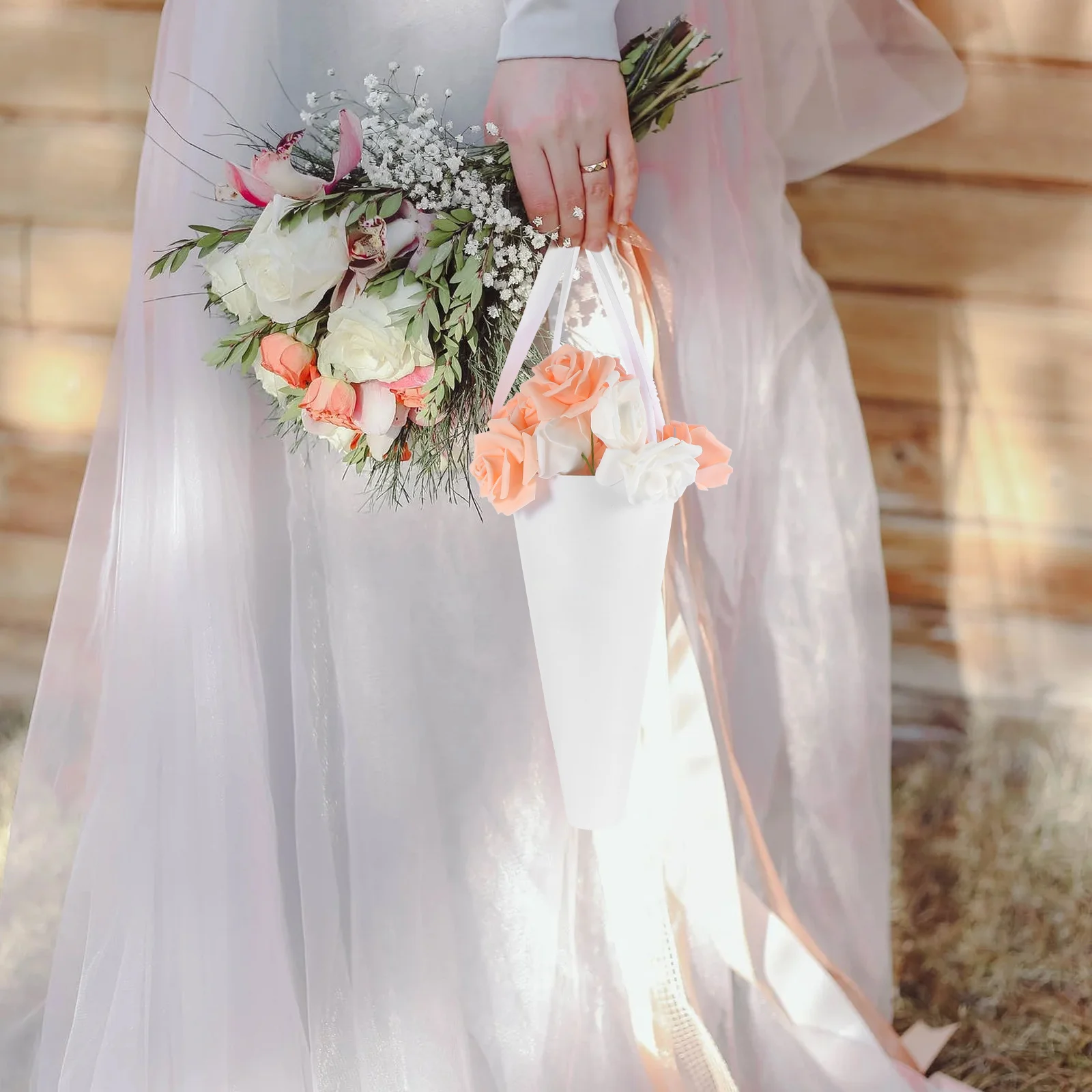 

6Pcs Elegant Flower Bouquet Bags Practical Folding for Sincere Emotional Expression in All Occasions