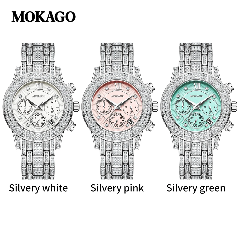Women's Fashion Quartz Watch Multifunctional Bracelet Diamond Starry Sky Design Waterproof Calendar Ladies Accessory