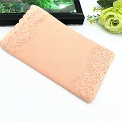 3y/Lot 22cm Peach Soft Slippery Glossy Elastic Stretch Lace Trim Pale Pink Skin For Dress Bra Sewing Costume Lingerie Fabrics