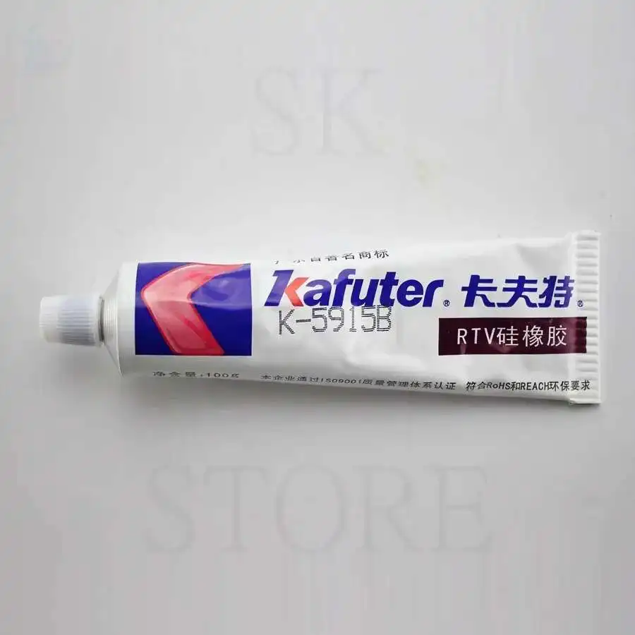 Kafuter جودة عالية حقيقية 100g أسود سريع التجفيف مقاومة للحرارة ختم لاصق الصناعية ختم لاصقة