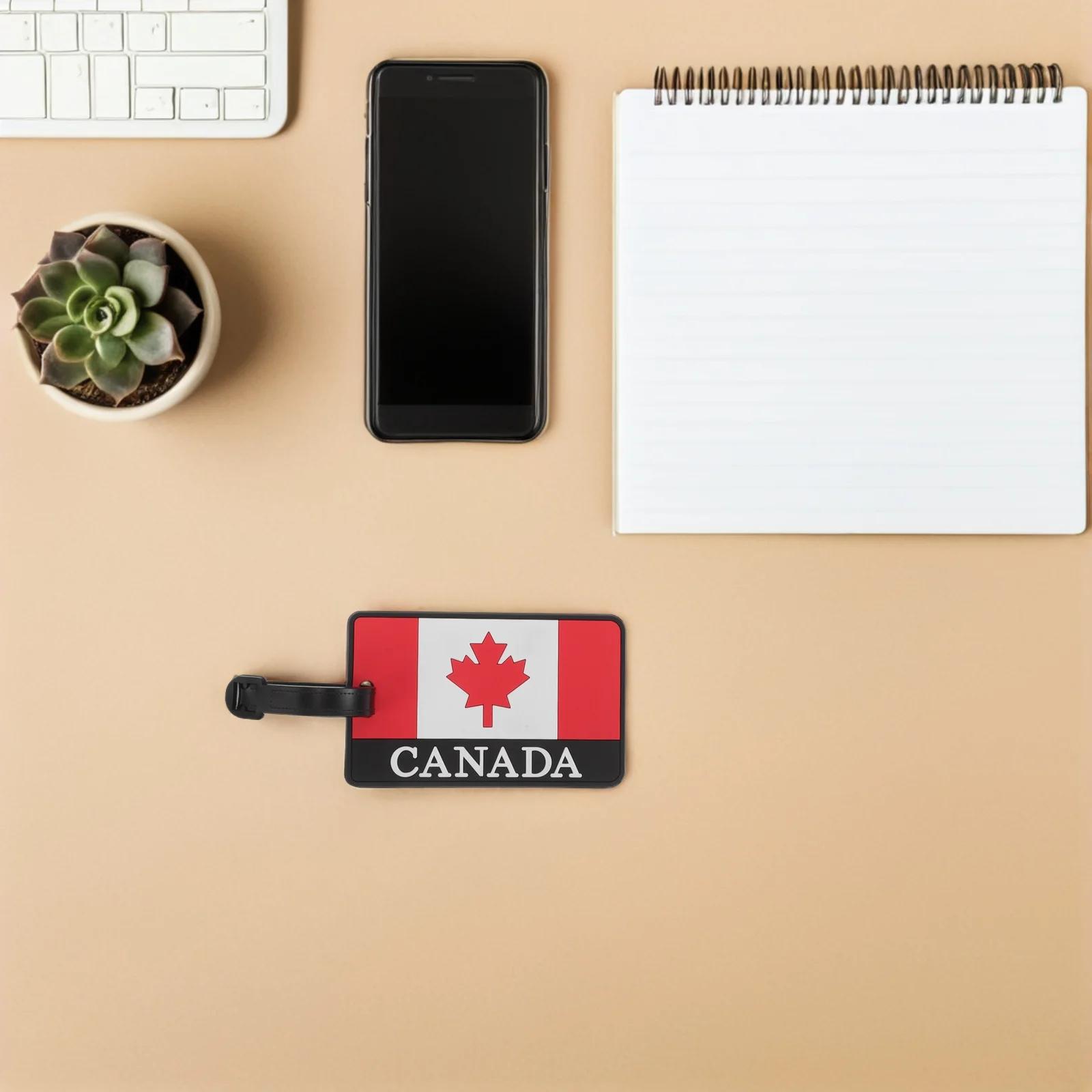 

2 шт. багажные бирки с флагом Канады, ПВХ, водонепроницаемая дорожная сумка, идентификаторы, этикетки для чемодана, держатели для карт, канадские багажные бирки