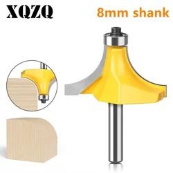 8mm Shank Corner Round Over Router Bit R15.9mm, 20.15mm, 25.2mm with Bearing Milling Cutter for Wood Woodworking Tool Tungsten