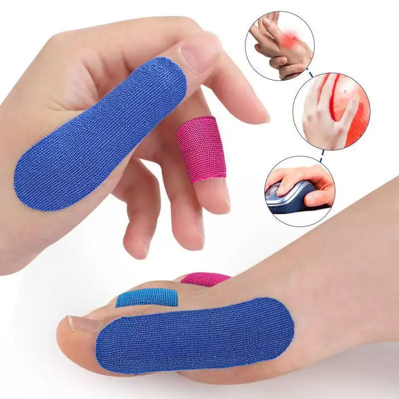10 Stück Elastische Sport-Fingerschutz-Bandagen Bowling Daumenstützen Anti-Reibungs-Fingerwickel Schutzpflaster – Detail 3