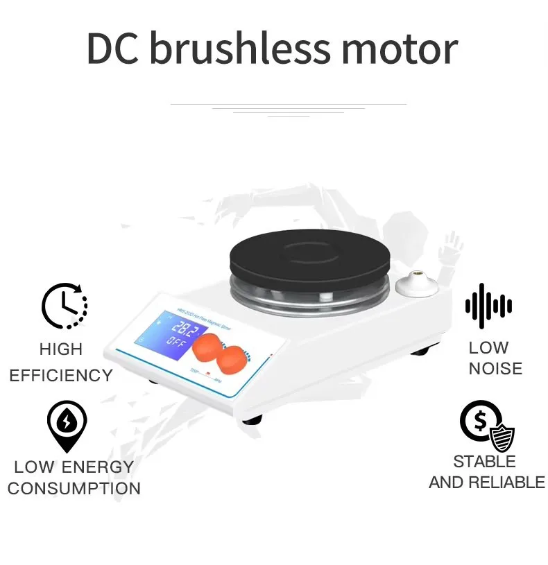 

2026 Factory Price LCD Digital Hot Plate Stirrer 350W OEM Magnetic Stirrer with Ceramic Plate for Laboratory Research
