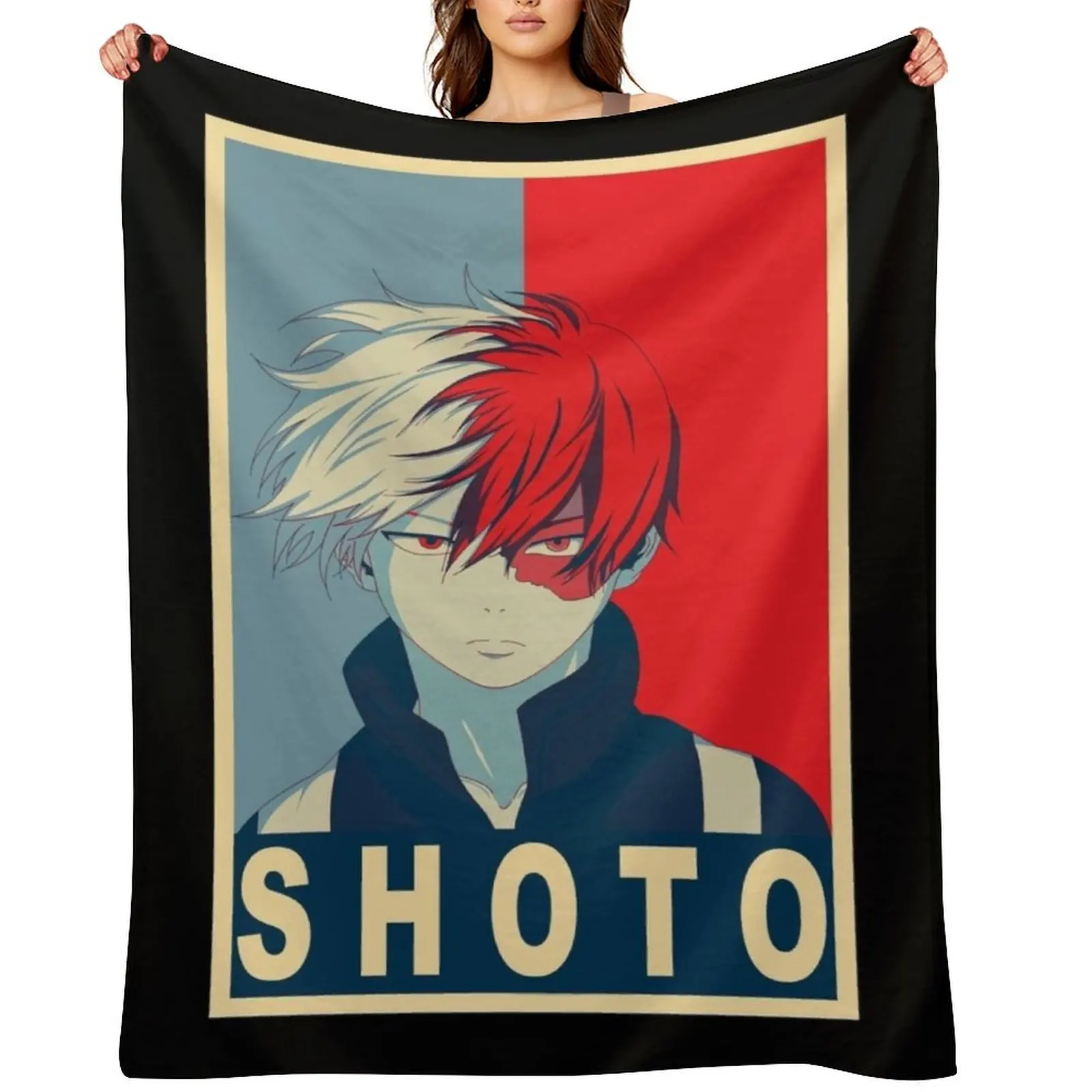 

Shoto todoroki Poster Throw Blanket Baby christmas gifts Blankets For Sofas Soft Plush Plaid Blankets