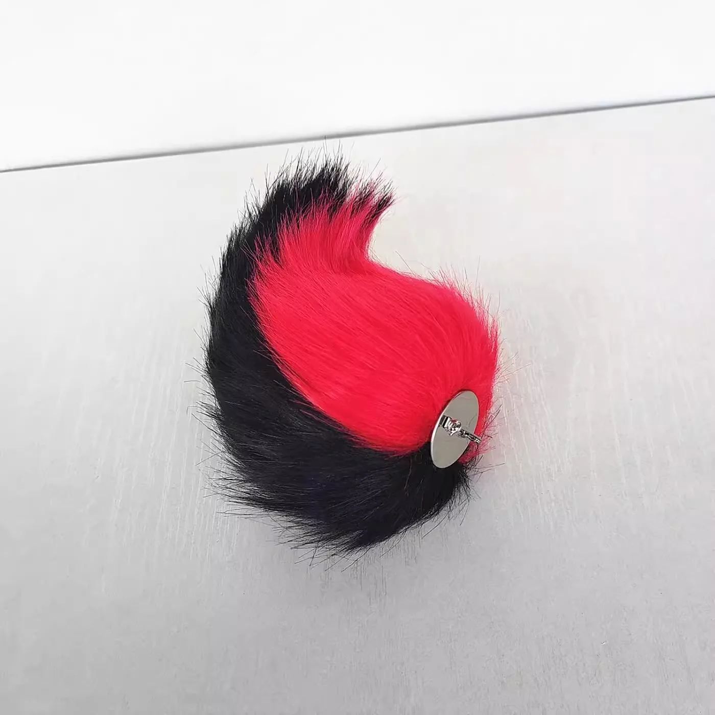 Anime Radio Demon Red Black Tail Cosplay Alastor Props Faux Fur Tails peluche Fox Cat accessori regali