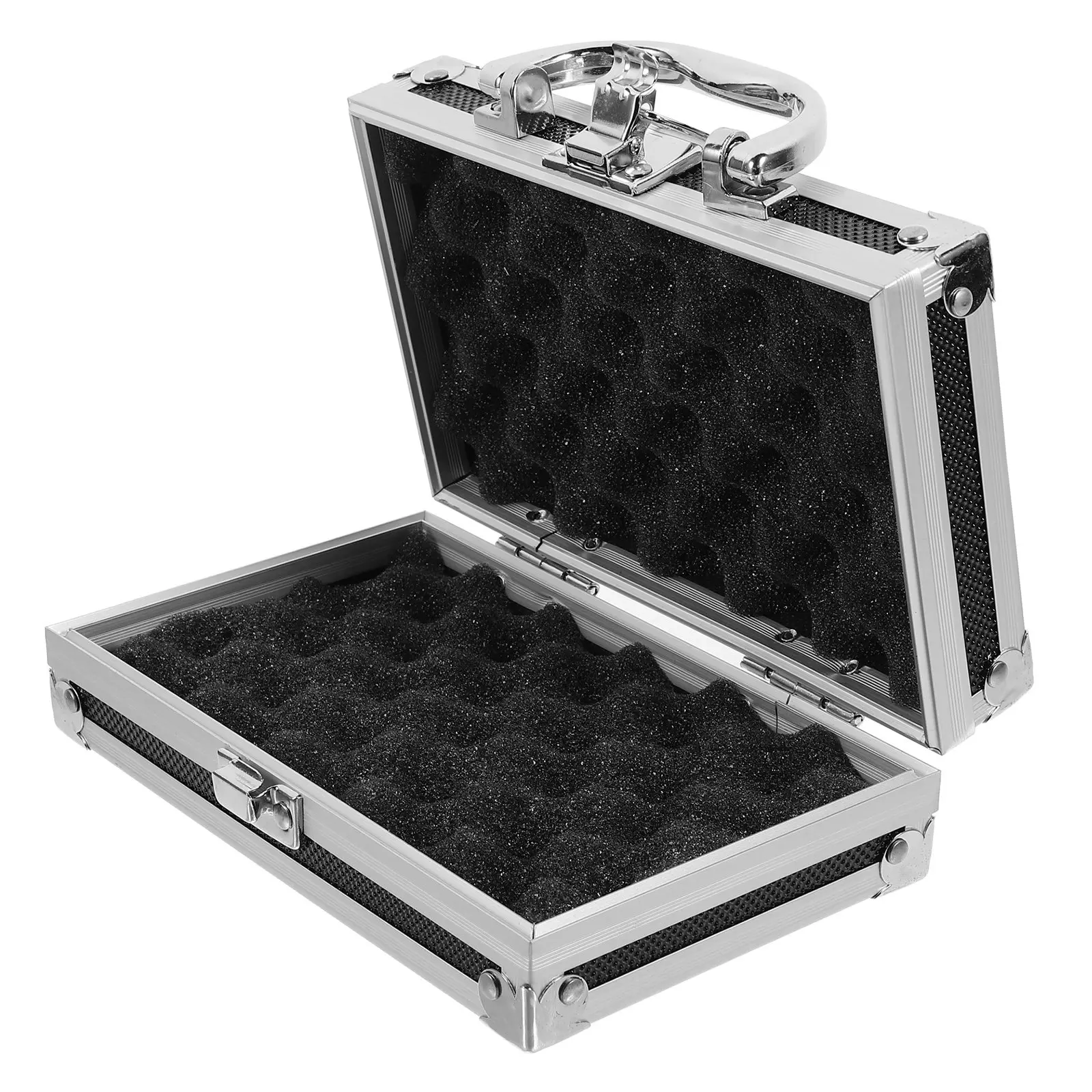 Portable Tool Box Aluminum Tool Case With Handle Locking Briefcase Carrying Tools Storage Box Outdoor Toolbox Equipment Holder