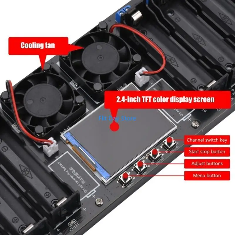 F92C Professional 8チャンネル18650リチウム細胞に適した調整可能な充電および放電パラメーターを備えたバッテリーテスター