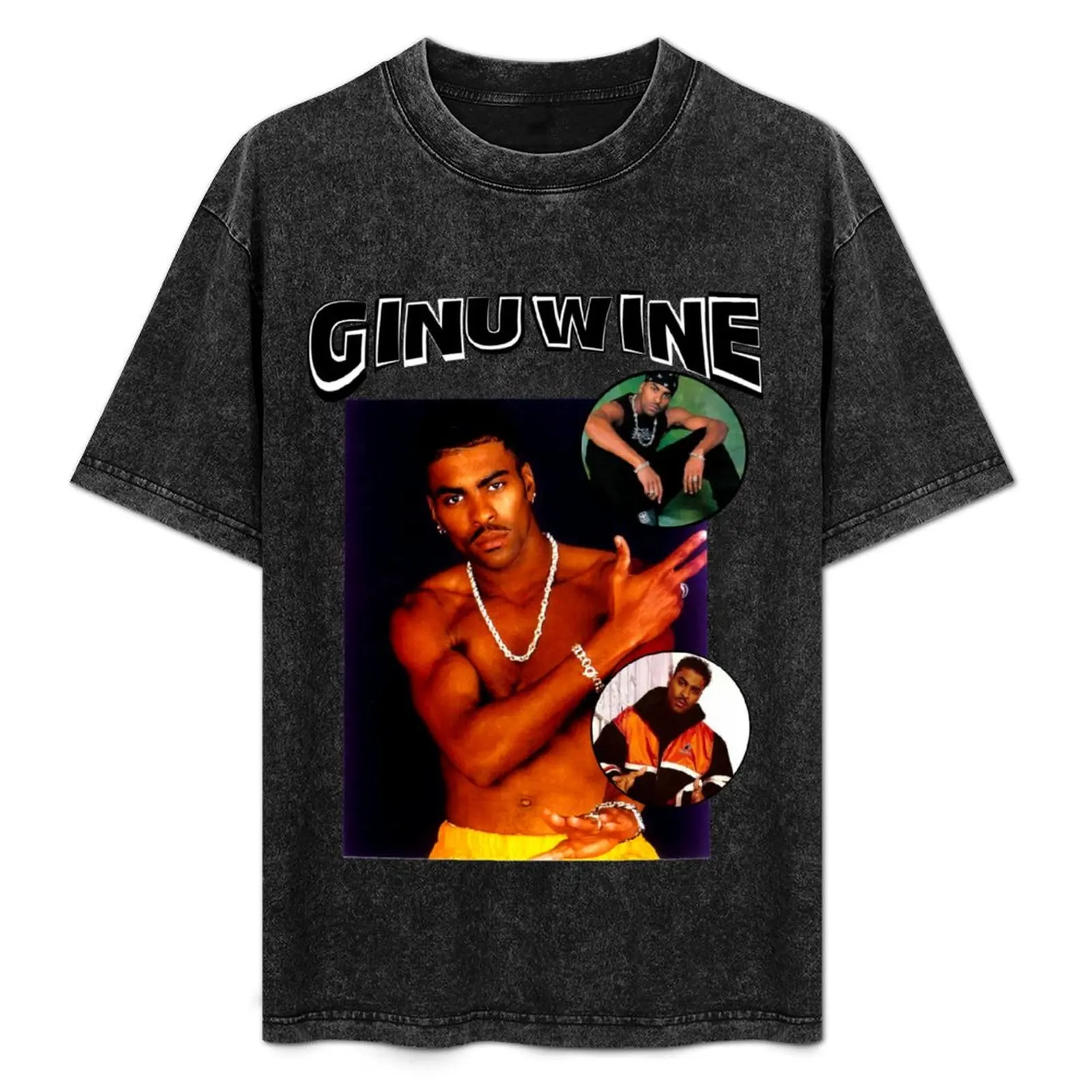 90s Ginuwine T-Shirt blue archive sweat sublime T-shirt men