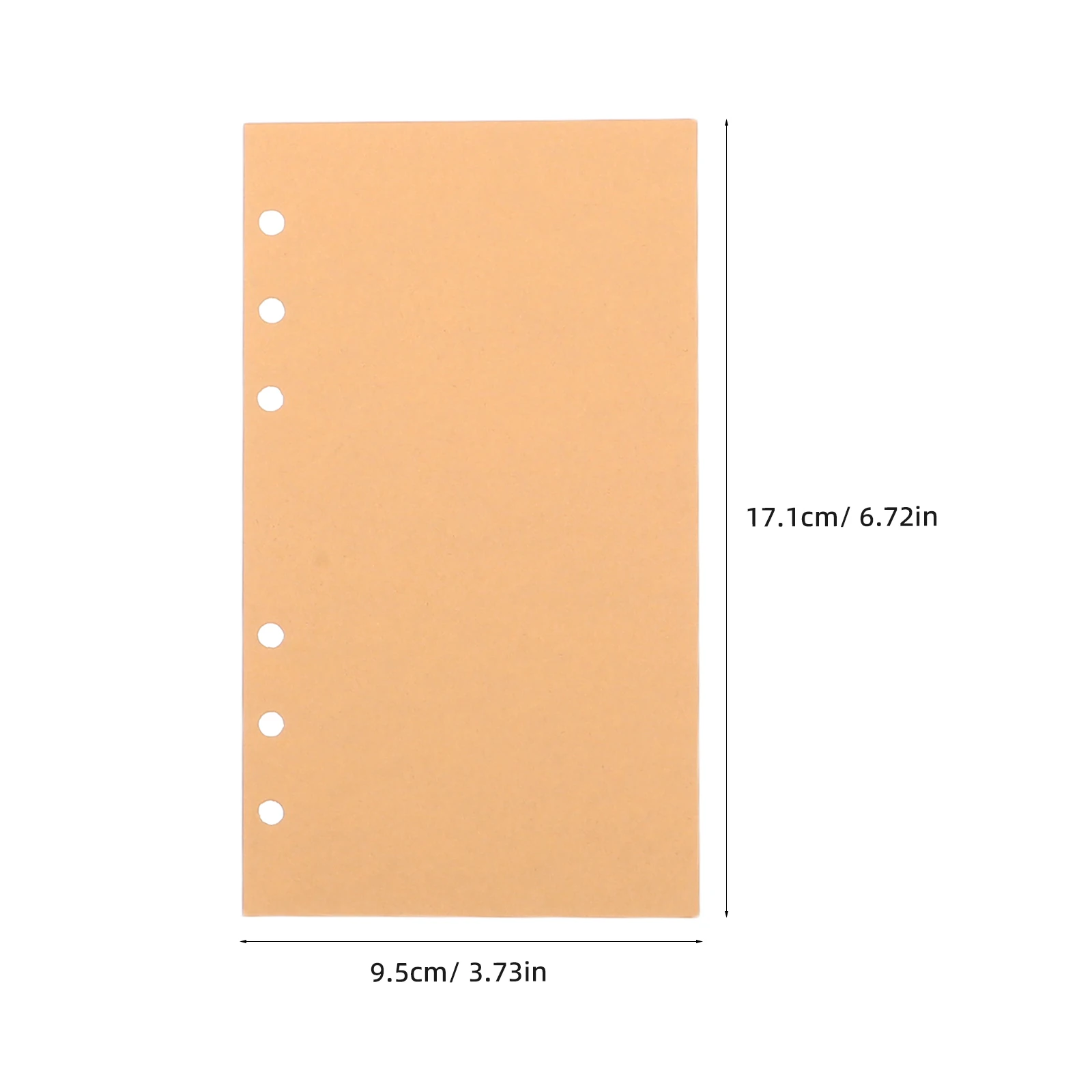 40枚 カラフルなルーズリーフ紙 A6 6穴パンチ入り 詰め替え式ジャーナルインサート バインダー交換用筆記用紙 プランナー用