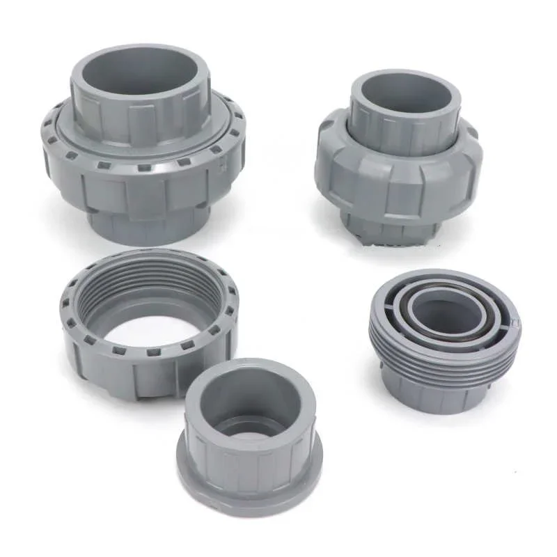 1pcs CPVC Union Fitting Socket Adapter High Temp Resistant Chemical Pipe Plastic Water Connector GB ASTM Standard