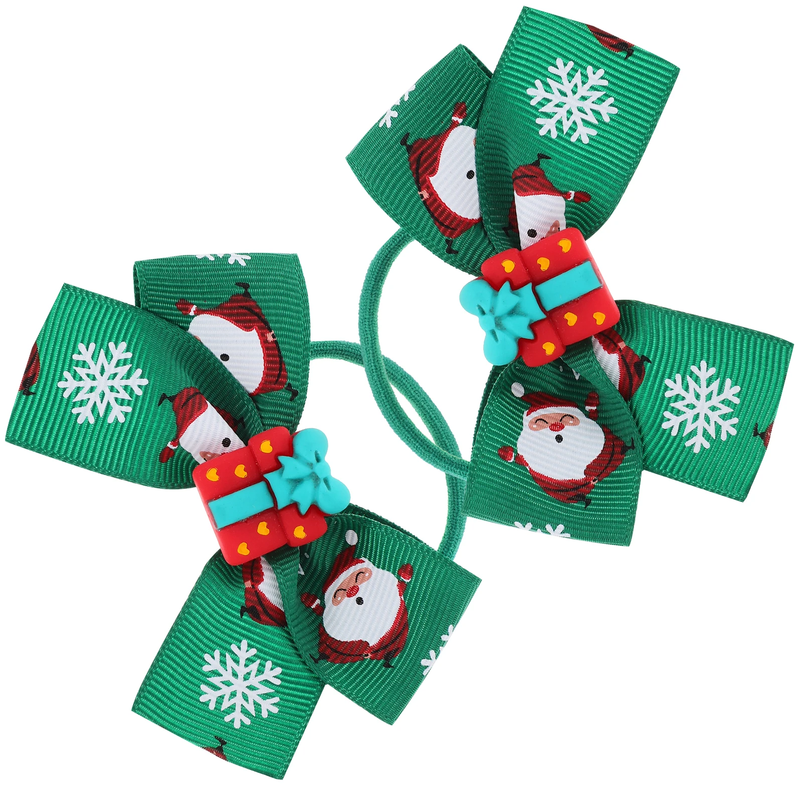 

2pcs Christmas Ties Bowknot Scrunchie Elastic Hair Bands For Women Girls Party Cosplay Accessories Soft Unique Design Hair Rings