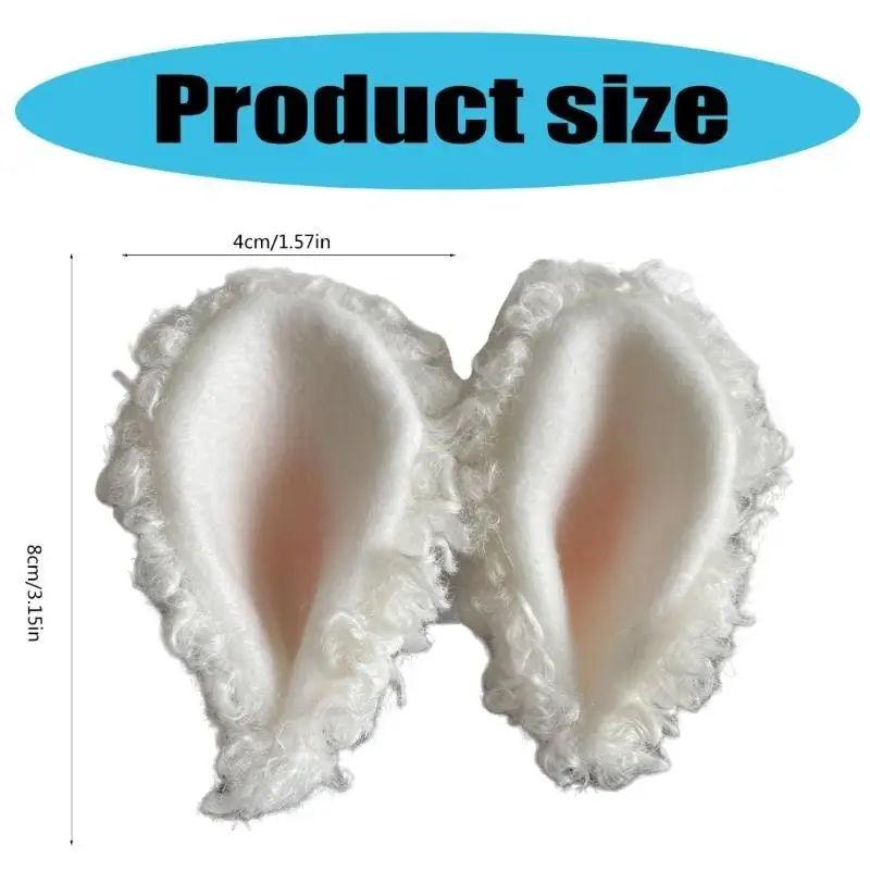 652F Copricapo con orecchie pecora sfocata per stile giovanile Accessori comodi e alla per feste e abbigliamento