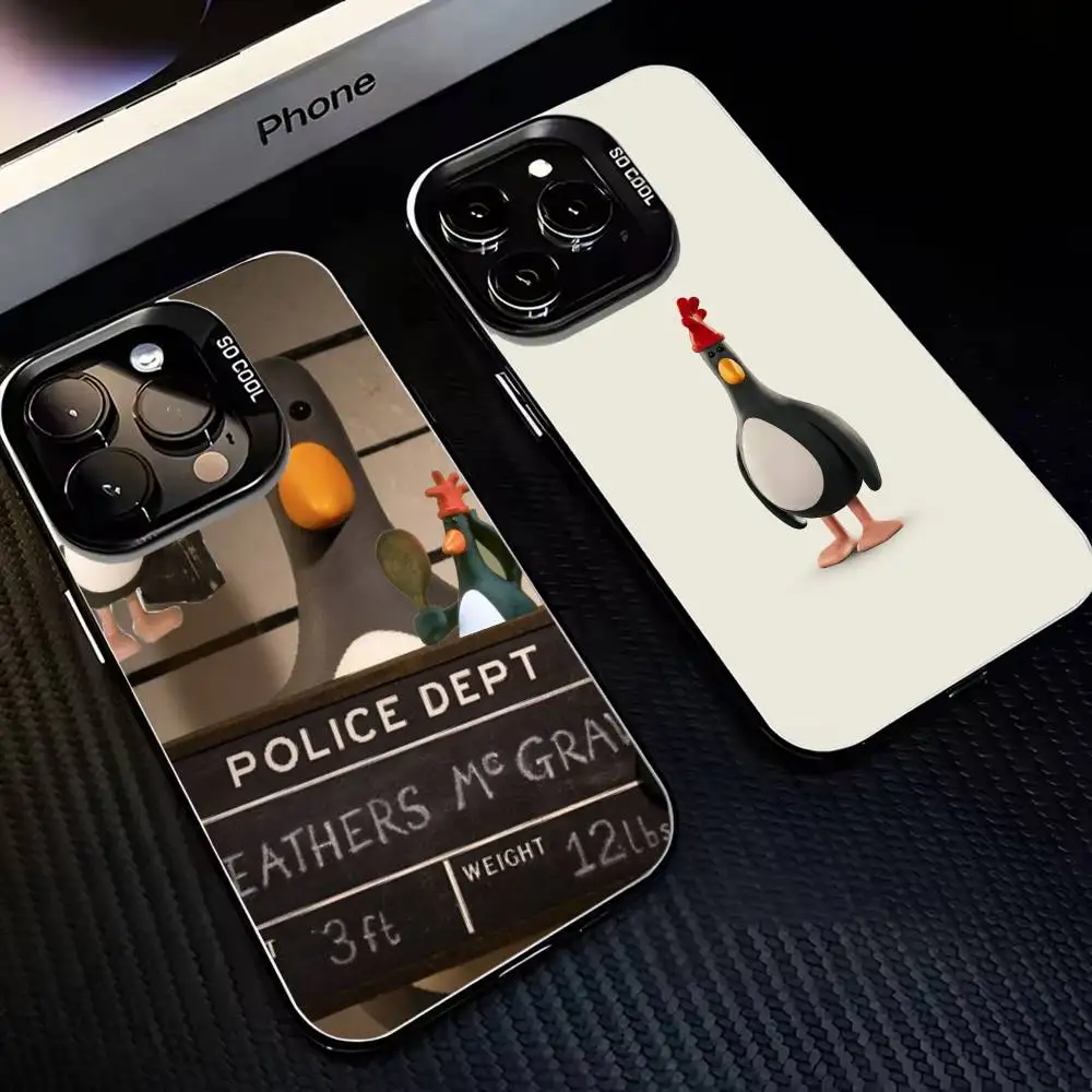 

ANIME W-Wallaces G-Gromit Phone Case For iPhone17,16,15,14,13,12,11 Plus,Pro Max Black Matte Shockproof Cover