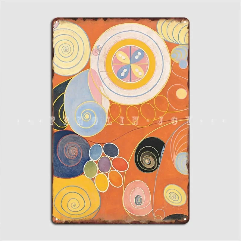 Hilma Af Klint Group Iv No 3 Metal Sign Wall Pub Club Bar Personalized Plates Tin Sign Poster