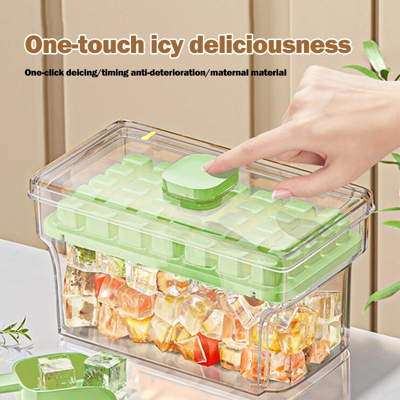 Home Use Ice Cube Mold One Click De Icing Quick Freezing Tool Ice Box For Storing Frozen Ice Delivery Free Shovel Giveaway