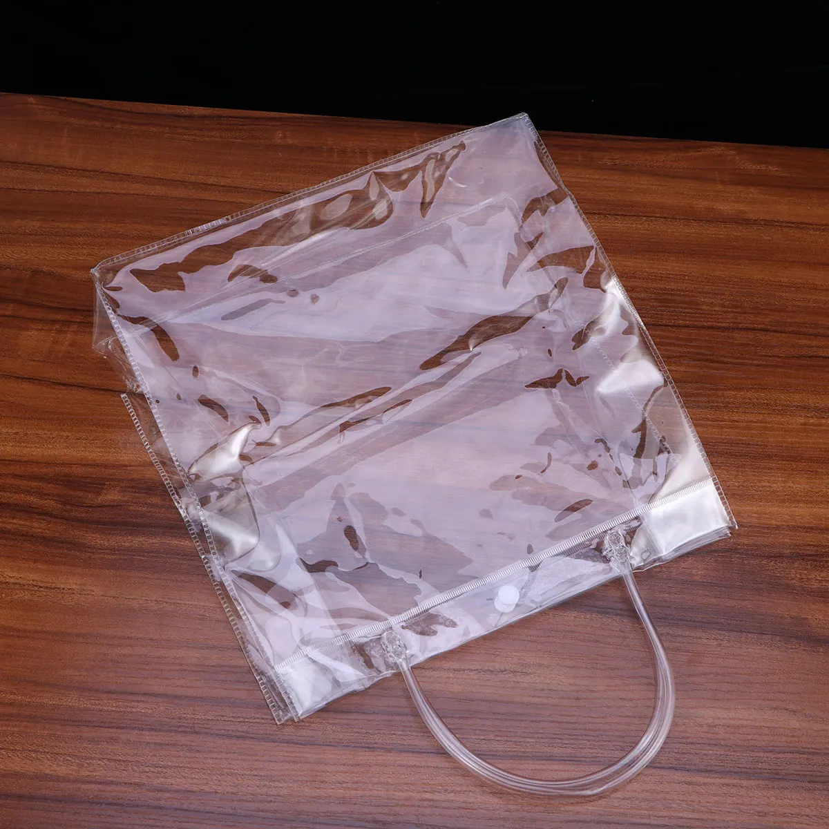 

Transparent Plastic PVC Ice Bag Portable Tote Bag Gift Bag Birthday Party Decoration Wedding Favor Square Style