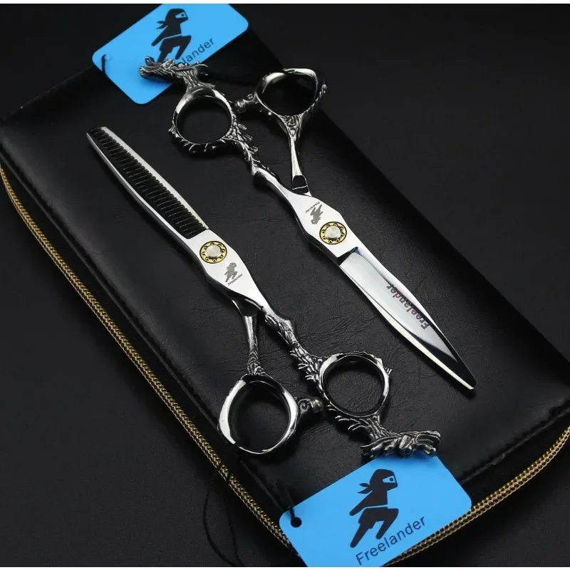 

6 inch Bull head hair cutting scissors, haircut thinning, barber cut shears, 440c steel, hairdressing scissors