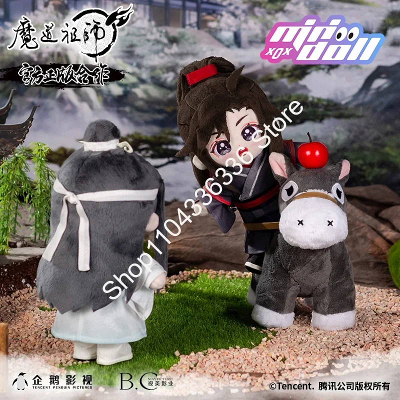 Boneka Plush Grandmaster of Demonic Cultivation Wei Wuxian Wei Ying dengan Kotak, Mainan Berbasis Anime, Boneka Kapas, Halloween