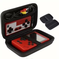 Retro Handheld Game Console Case, Protective Travel Retro Mini Game Player Carrying Box for Charging Cable, Earplugs, Batteries