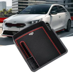 Car Central Armrest Storage Box For Kia XCeed Ceed GT 2018-2022 Central Control Organizer Tray Accessories ABS Material