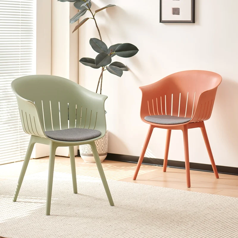 Nordic Plastic Dining Chair Heavy Duty Thickened Dining Chair Modern Stylish Backrest Chair Home