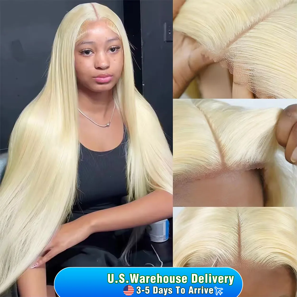 250% Glueless Preplucked Human Wig Ready to Go 613 Blonde Lace Frontal Wig Brazilian Straight Hd Lace Wig 13x6 Human Hair