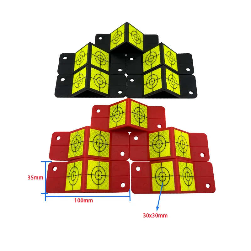 Plaquette de mesure d'angle 10 pièces, réflecteurs cible 30x30mm pour station totale
