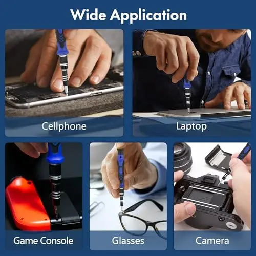 مجموعة مفكات مغناطيسية 82- في 1 مع عمود مرن لأجهزة iPhone، والكمبيوتر المحمول، وPS5، وXbox، والكاميرا، والكمبيوتر اللوحي
